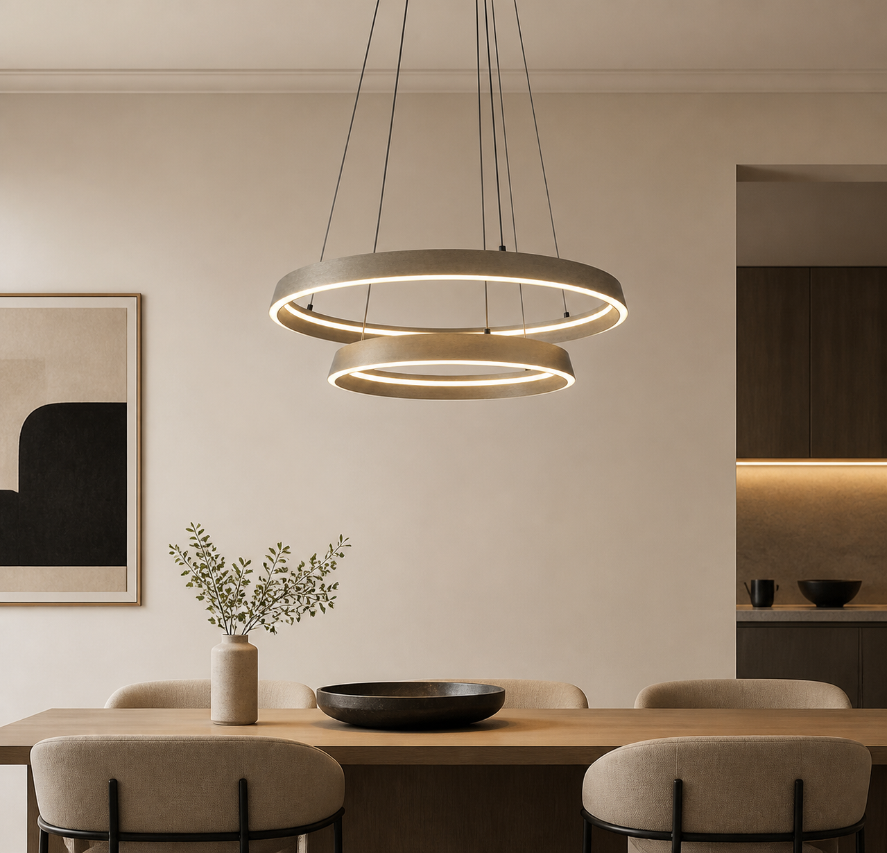 Halo Duo LED Pendant interior scene